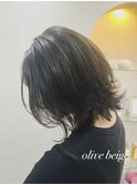 グレージュカラー/韓国ヘア/デザインカラー/シルキーベージュ/