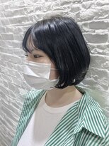 ソワン ドゥ ブレス 立花店(soin de brace) ブルーブラック×デザインカラー/黒髪/小顔