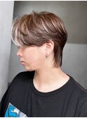 ニュアンスパーママッシュ短髪オーガニックカラー_ba517421