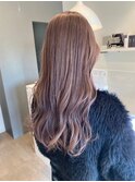 ニュアンスカラー/ミルクティー/ロングレイヤーカットハイトーン