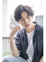 【小久保style】ベリーショートニュアンスパーマダークアッシュ