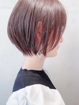 セイドット フクオカ(Say.FUKUOKA) 【Say.福岡】丸みショート×ベージュブラウン×サイドバング