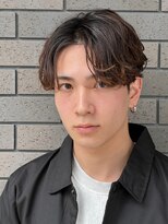 フィフスパーク(fifth PARK) ラフな質感が◎スパイラルパーマ×センターパート