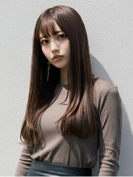 ファクトリーファイブ(Factory5) 小顔レイヤーロングアッシュ20代30代40代くびれミディ韓国ヘア