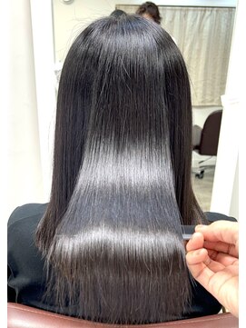 イントゥヘア(into hair) ワンカール小顔レイヤーカット☆髪質改善カラー☆アッシュカラー