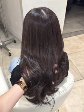 ザックラフィネ(ZACC raffine) 暖色カラー/縮毛矯正/ラベンダーブラウン/レイヤカット/透明感