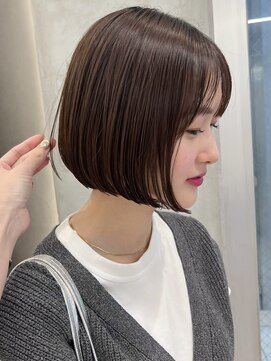 ニコ トウキョウ(nico TOKYO) 20代30代ミニボブ切りっぱなしボブぱっつん前髪シースルー顔周り