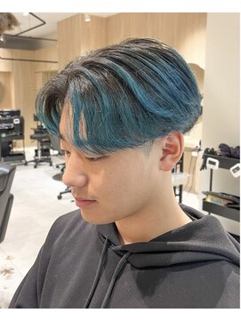 レボ 片町店(Revo) センターパート×ターコイズブルー