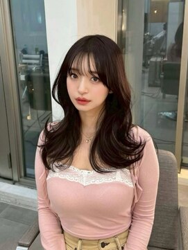 ノク(nok) イメチェンピンクベージュ前髪