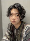 men's/顔周り/ニュアンスパーマ/黒染め/韓国/ダウンパーマ0420