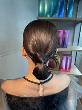 シャルムバイケンジ(Charm.by KENJE) 【シニヨン】結婚式銀座お団子カチモリタイトヘアセット