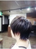 イメチェン　黒髪ショートレイヤー