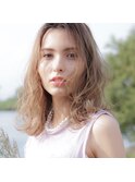 #波ウェーブ#透明感ブラウン#髪質改善#長浜#ブリーチ