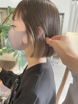 パーク(PARK) イヤリングカラーインナーカラー前髪ミニボブ