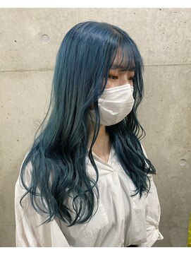 ヘアーデザイン アルエ(HAIR×design ARUE) ターコイズブルー×グリーン