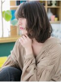 外国人風アシンメトリー小顔ミディアムウルフa志木20代30代40代