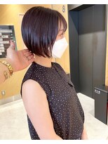 カミエ(kamie)&nbsp;＊ほんのりピンクグレージュ ミニボブ 三宮美容室 神戸