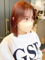 ルーツ(Roots)&nbsp;切りぱなしボブの顔まわりシースルースタイル/タッセルボブ