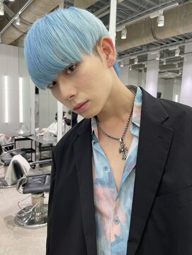 リップスヘアー 銀座(LIPPS hair) 水色マッシュ