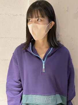 コフィー バイ メルト 吉祥寺(cofy by melt) 【中澤彩乃】切りっぱなしロブ前髪ラベンダーベージュブラウン