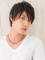 モッズヘアー メン 戸田公園店(mod's hair men)&nbsp;斜めバングの目力ＵＰ！グレージュアッシュウルフヘアb戸田公園