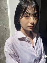 大人可愛い前髪×艶髪×水素カラーグレーベージュことりベージュ