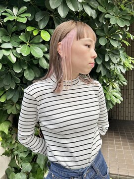 チュダック(ChuDuck) 韓国風《インナーピンク》ブリーチ/ケアブリーチ/ダブルカラー