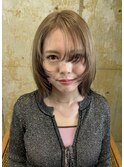 【フェイスレイヤーロブ×ベージュ裾カラー】