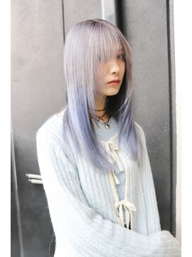 チュダック(ChuDuck) 韓国風《ブルーシルバー》ハイトーン/ケアブリーチ/ダブルカラー