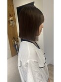 ストンとまとまる切りっぱなしボブ_顎下4センチで結べます///