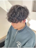 波巻きスパイラルパーマメンズマッシュツイストスパイラルパーマ