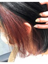 アン ビー(an B)&nbsp;インナーカラー×オレンジレッド