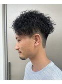 無造作束感パーマ黒髪ナチュラルパーマツイストパーマ(清水)