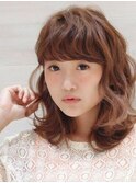 ■SOLセンター南・2-10■ラブフェミニン暖色系カラーふわミディ