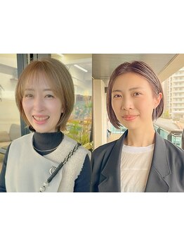 大人女性の口コミ高評価◎白髪ぼかしハイライトや透明感あるグレイカラー/エリア希少Aujuaトリートメン導入