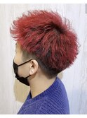 メンズ×ジェットモヒカンレッド【TELA HAIR 石岡】