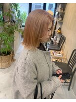 シー(Ciii)&nbsp;stylist イケダ>>ほんのりピンクなミルクティーブロンド