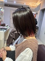 フェイバリットビューティシャルム(Favorite Beauty Charme) ちらっと見える秋カラー♪ボブ×ブリーチありインナーカラー
