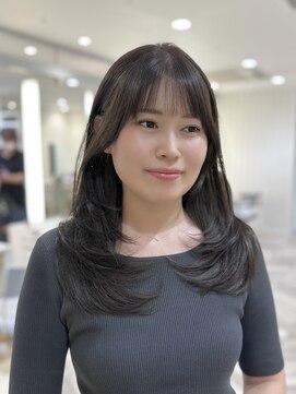 ニューヨークニューヨーク なんば道頓堀店(NYNY) 【韓国ヘア】レイヤーカット：グレージュ