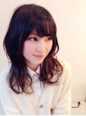 20代30代ミディふんわりカールヘルシースタイル春パーマ