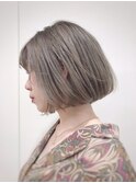 大人かわいいナチュラルボブ♪ミルクティーベージュカラー