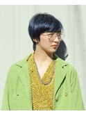 プレッピー×ネイビーカラーマッシュショート