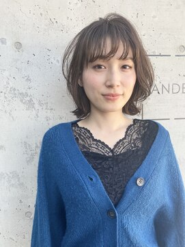 ラヴォンドヘアー(LAVANDE hair) シースルー外ハネミディ