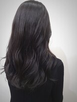 ダークブラウン、ロングレイヤー、黒髪ロングストレート