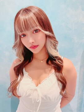 ロンド ストラーダ 心斎橋(Lond strada) 韓国前髪顔周りロング×インナーグレージュ[心斎橋/髪質改善]