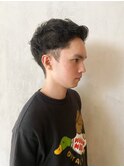 メンズラフショート_アップバングコンマヘア_28823