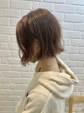 デイジー インデックスヘア 大島店(DAISY index hair) ★大人かわいいカーキグレージュ 外ハネボブ パーマボブ