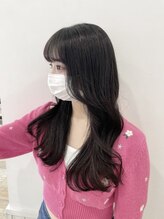 ネオリーブウリ 二子玉川店(Neolive uri) 前髪マチルダボブピンクベージュインナーグレージュ韓国レイヤー