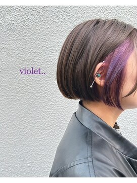 グラムヘアデザイン(g. hair design) 《ポイントブリーチで作るバイオレットカラー》