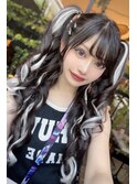 編み込みエクステ インナーホワイト